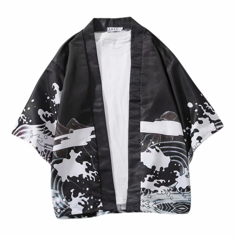 Áo khoác Kimono tay lỡ dáng rộng thời trang theo phong cách nhật bản