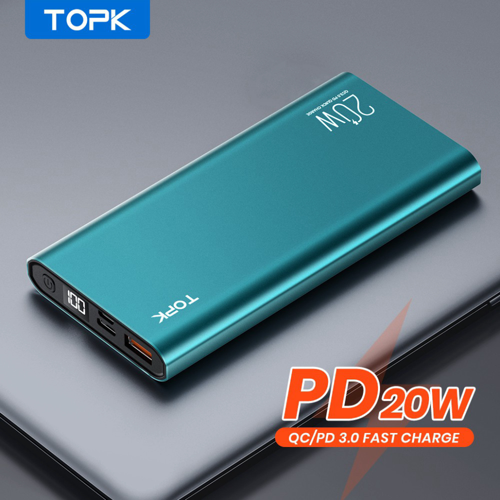 TOPK I1007P 10000mAh 20W PD Fast Charging Powerbank Backup Battery