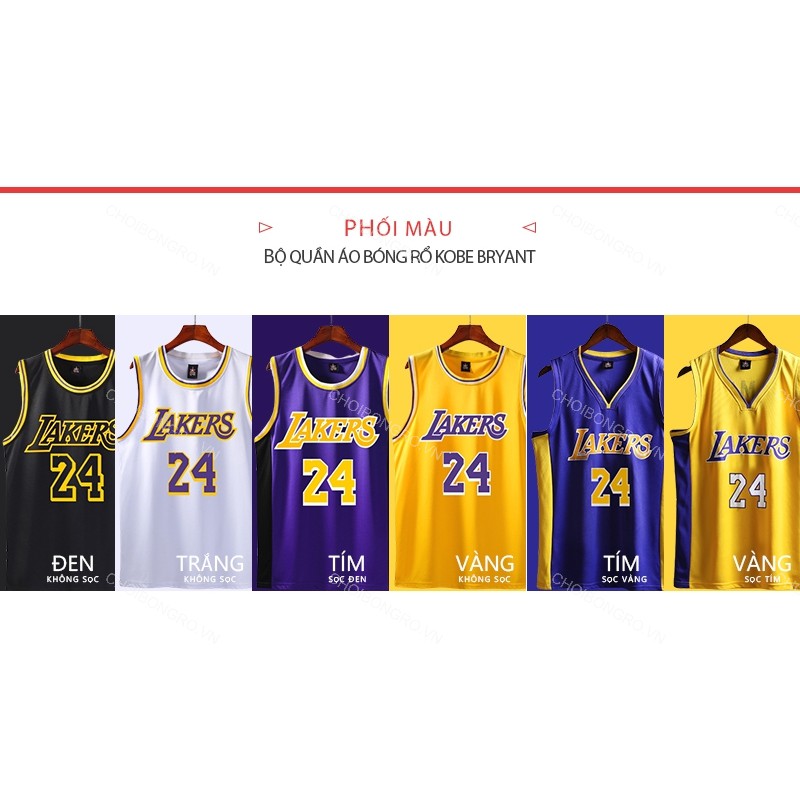 Bộ quần áo bóng rổ Kobe Bryant Lakers
