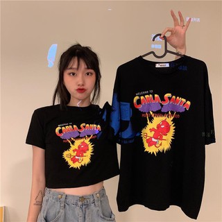 Áo Thun trơn + croptop SANTA dễ thương unisex