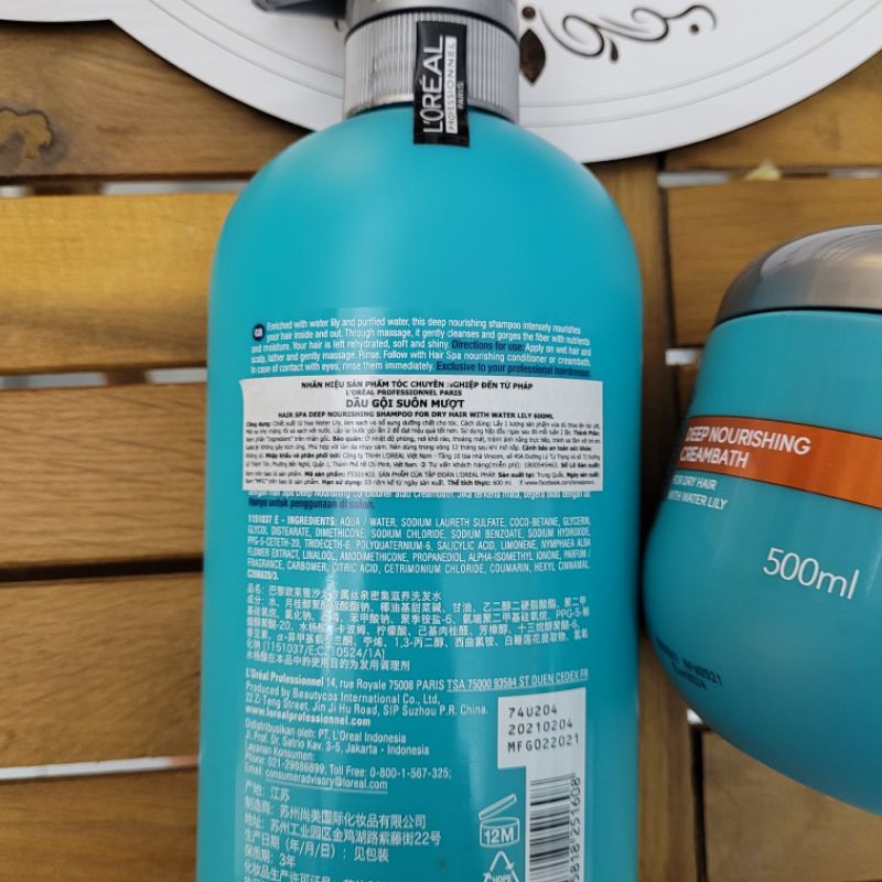 DẦU GỘI VÀ DẦU HẤP L'OREAL SUÔN MƯỢT HAIR SPA 500ml - 1000ml