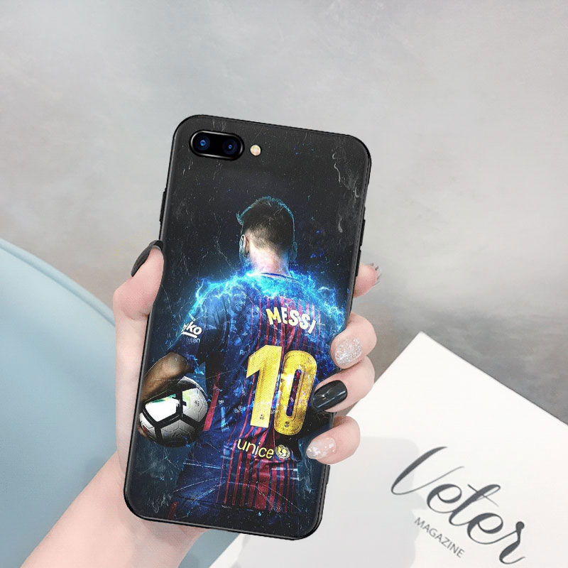 Ốp Lưng Mềm In Hình Messi Cho Realme C2 C3 C11 12 15 17 X7 Narz 20 Pro