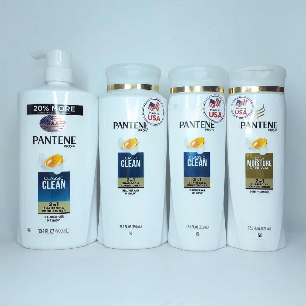 Dầu gội &amp; xả Pantene Pro-V Classic Clean/ Renew/ Volume 2in1