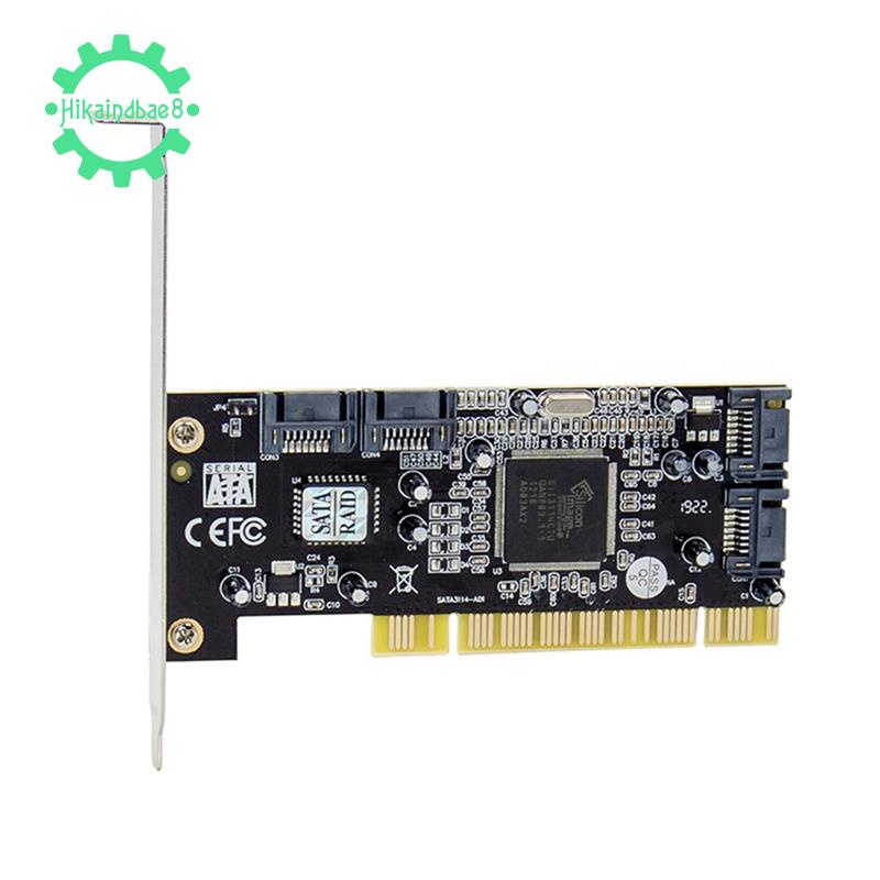 PCI Sil3114 SATA150 4-Channel to SATA RAID Array Card Sil3114 SATA Adapter Controller Chip Card for Computer