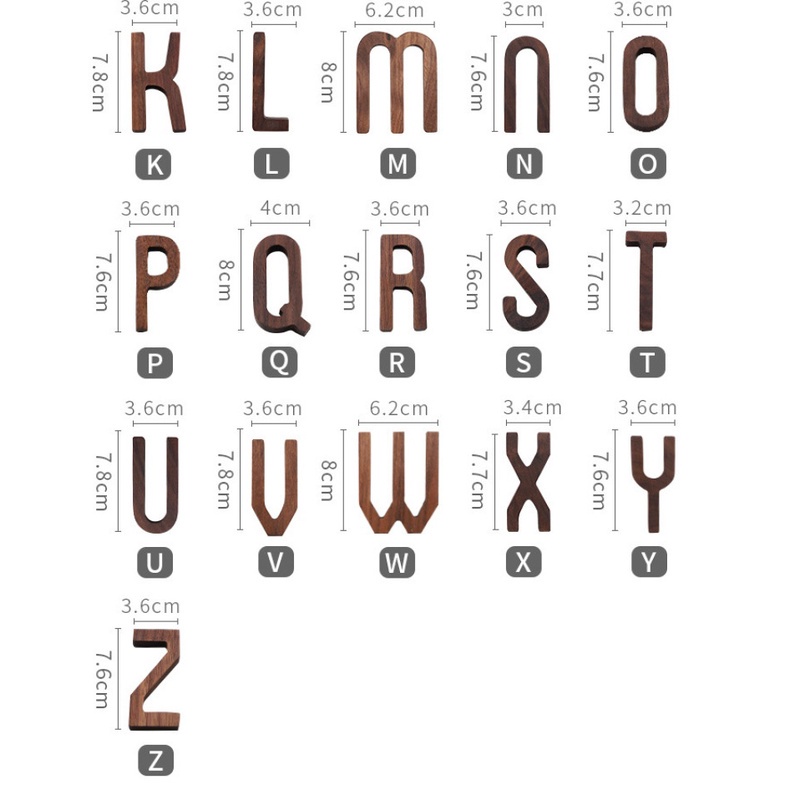 Mới Chữ Cái Trang Trí Tường Phong Cách Bắc Âu Độc Đáo