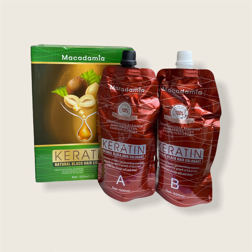 Nhuộm đen phủ bạc Keratin chính hãng - Không phai đỏ, Không dính da đầu CT38