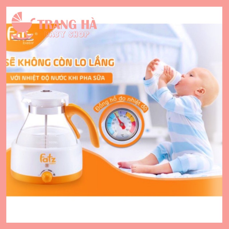 ⚡𝑭𝑹𝑬𝑬𝑺𝑯𝑰𝑷⚡MÁY HÂM NƯỚC PHA SỮA CÓ NHIỆT KẾ 800ML FATZBABY FB3005SL