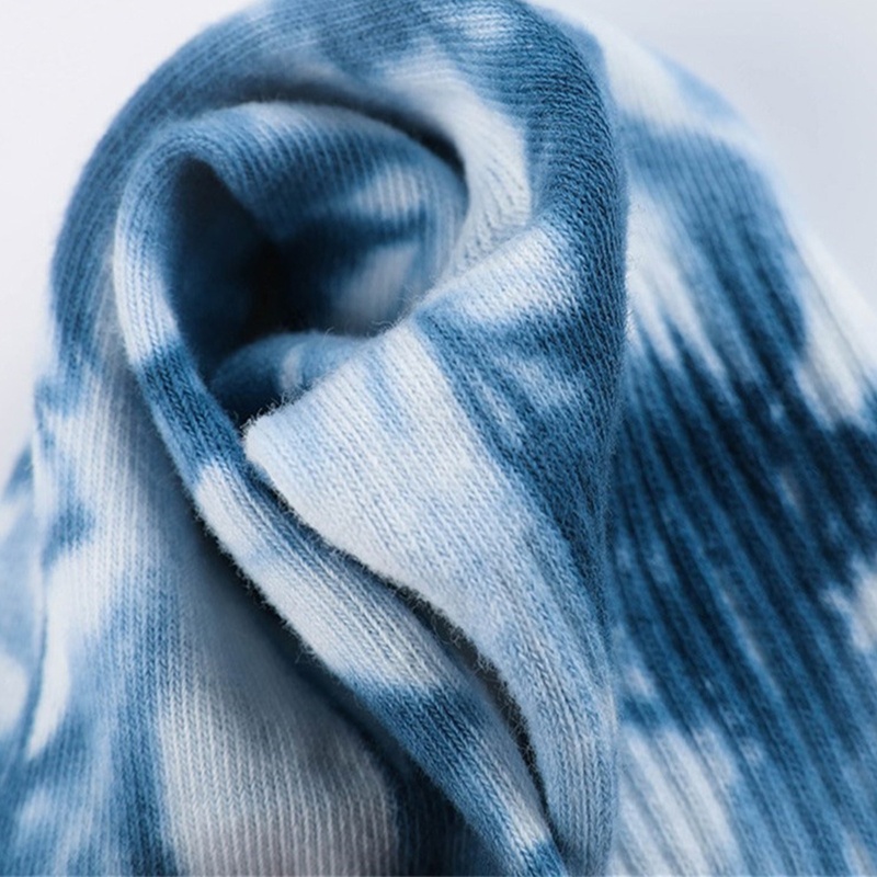 Xiangbao Vớ Cotton Cổ Vừa Màu Sắc Gradient Phong Cách Harajuku Hip Hop Cho Nam Và Nữ