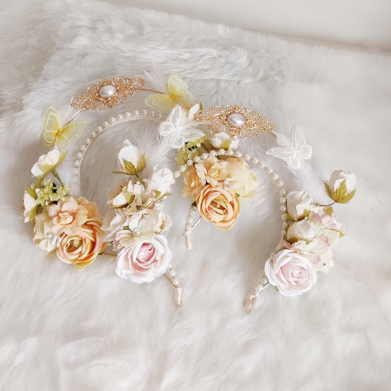 Cài Tóc Hình Vương Miện Hai Lớp Đính Hoa Nhiều Màu Sắc Thời Trang Cho Nữ