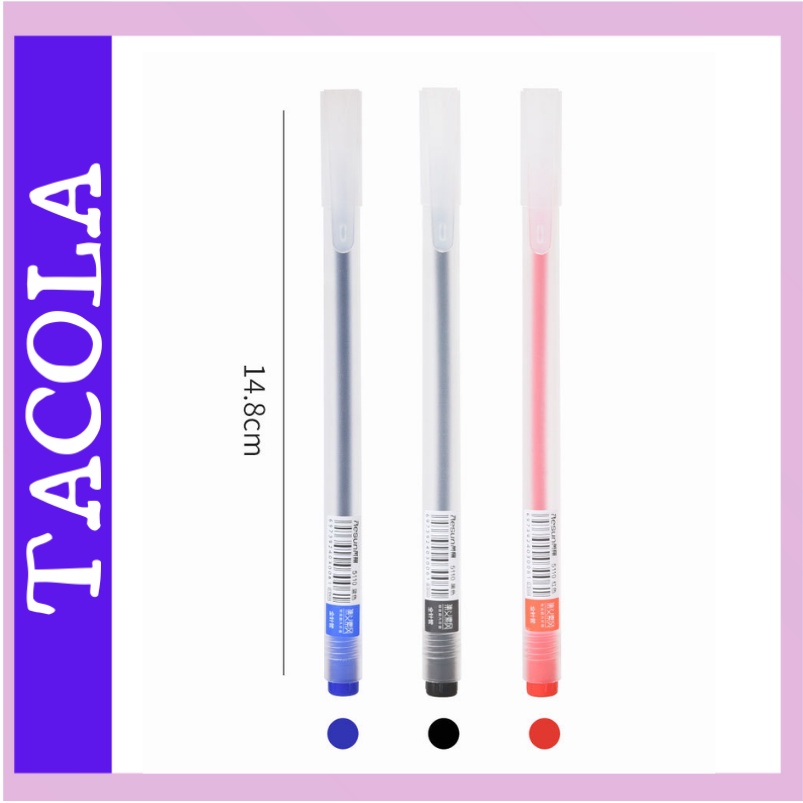 Bút bi nước văn phòng mực gel 0.5mm TACOLA màu xanh đen đỏ B01