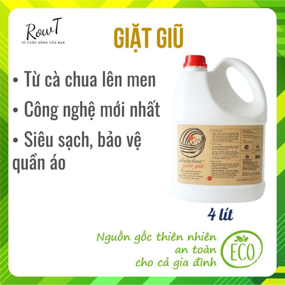 Nước giặt quần áo từ cà chua lên men Cô cà chua 4 lít, Nguồn gốc hữu cơ thiên nhiên khử mùi, lưu hương, an toàn cho da