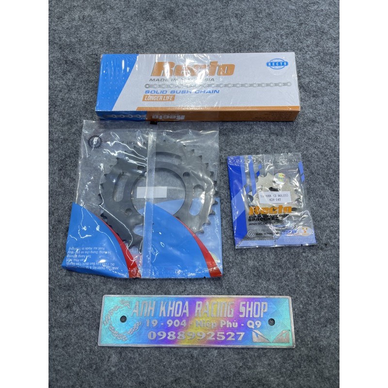 nhông sên dĩa recto sirius- ex 135 chính hãng recto