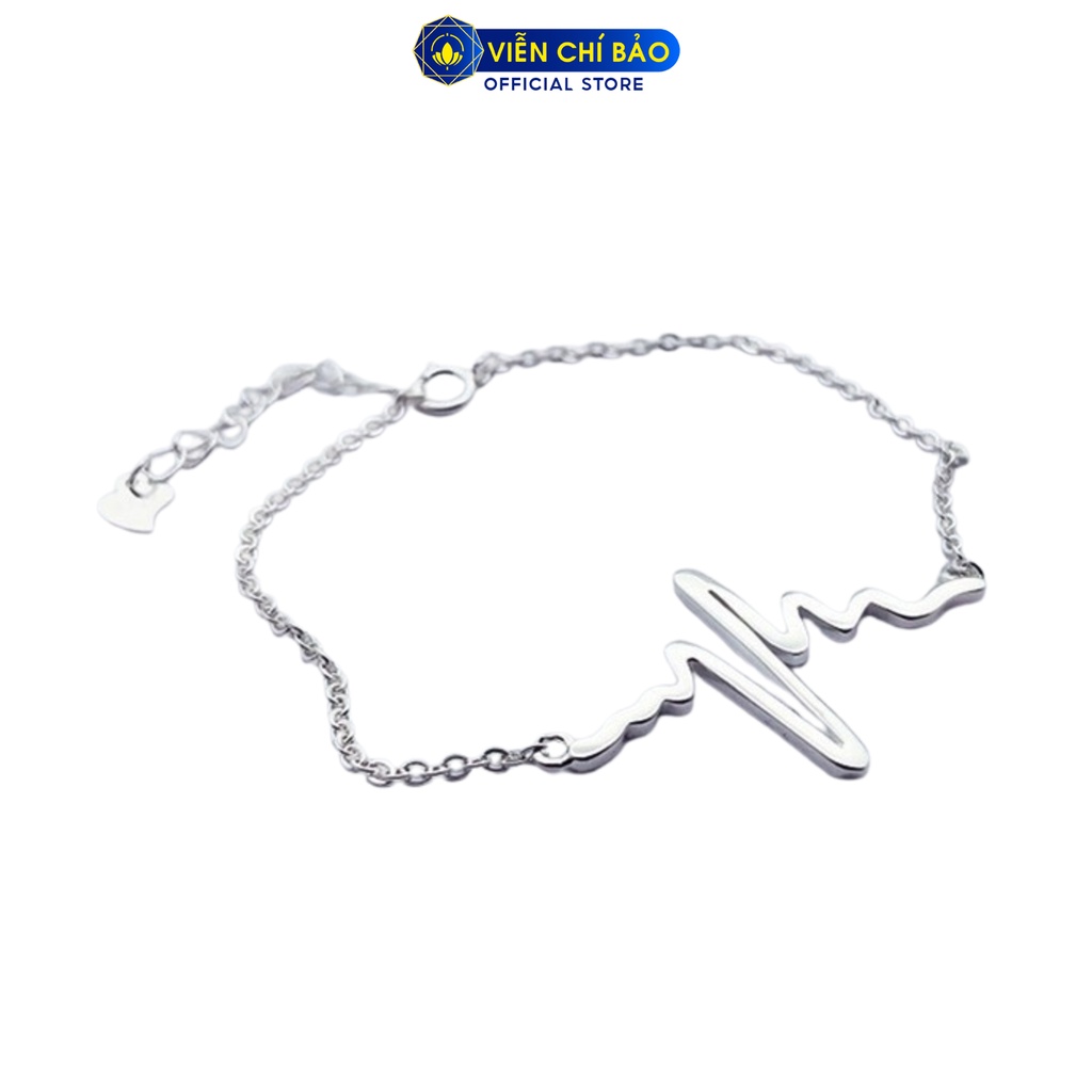 Lắc tay bạc nữ hình nhịp tim vòng tay bạc S925 thời trang phụ kiện trang sức nữ Viễn Chí Bảo L400171