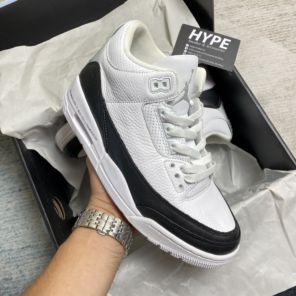 Giày sneaker Jordan 3 Fragment White/Black - Phiên bản high Quality | HYPE Sneaker