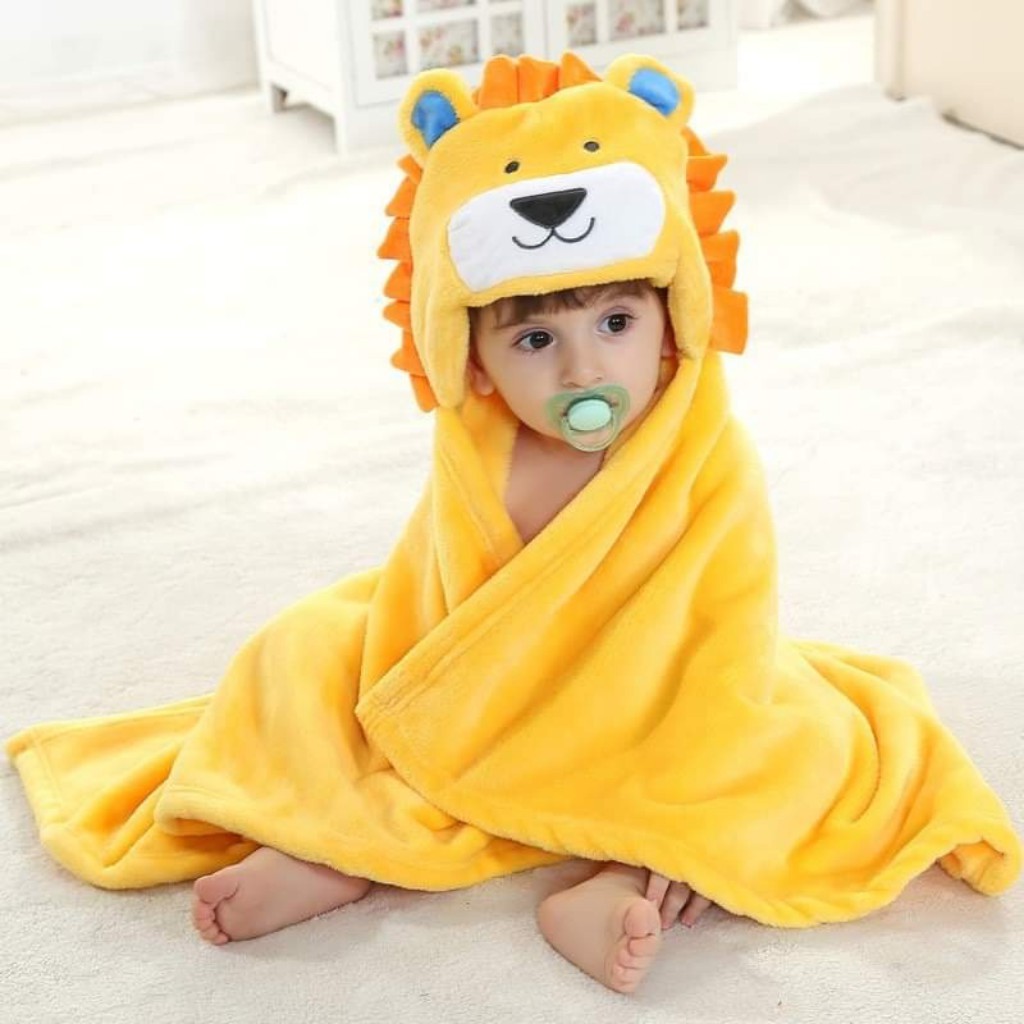 Chăn ủ hình thú lông nhung cho bé trai và bé gái[Siêu mịn]