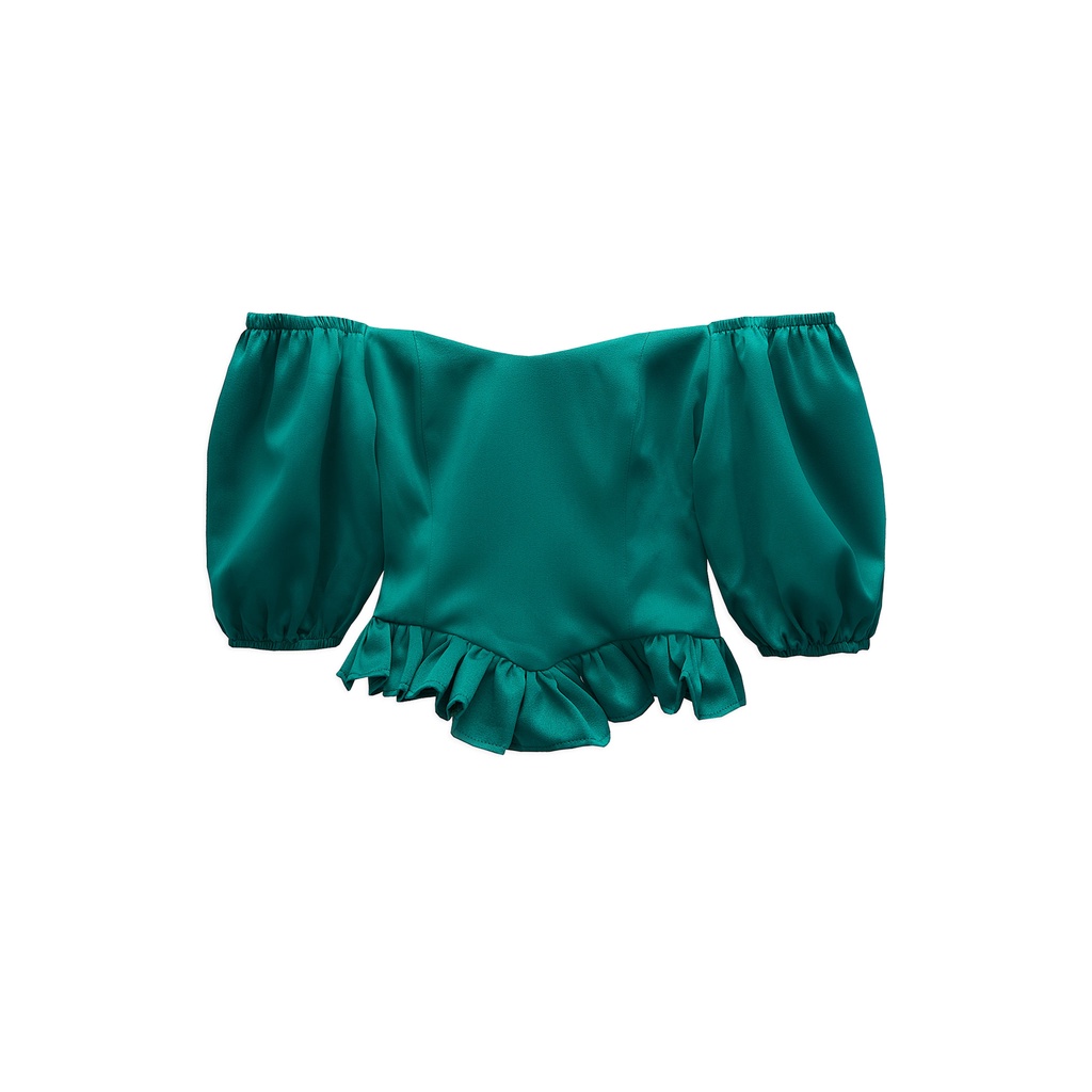 Áo Top Nữ Pumpkin Sleeves , Chất Vải Phi 035 Thoải Mái , WAK000053 ,SOMEHOW