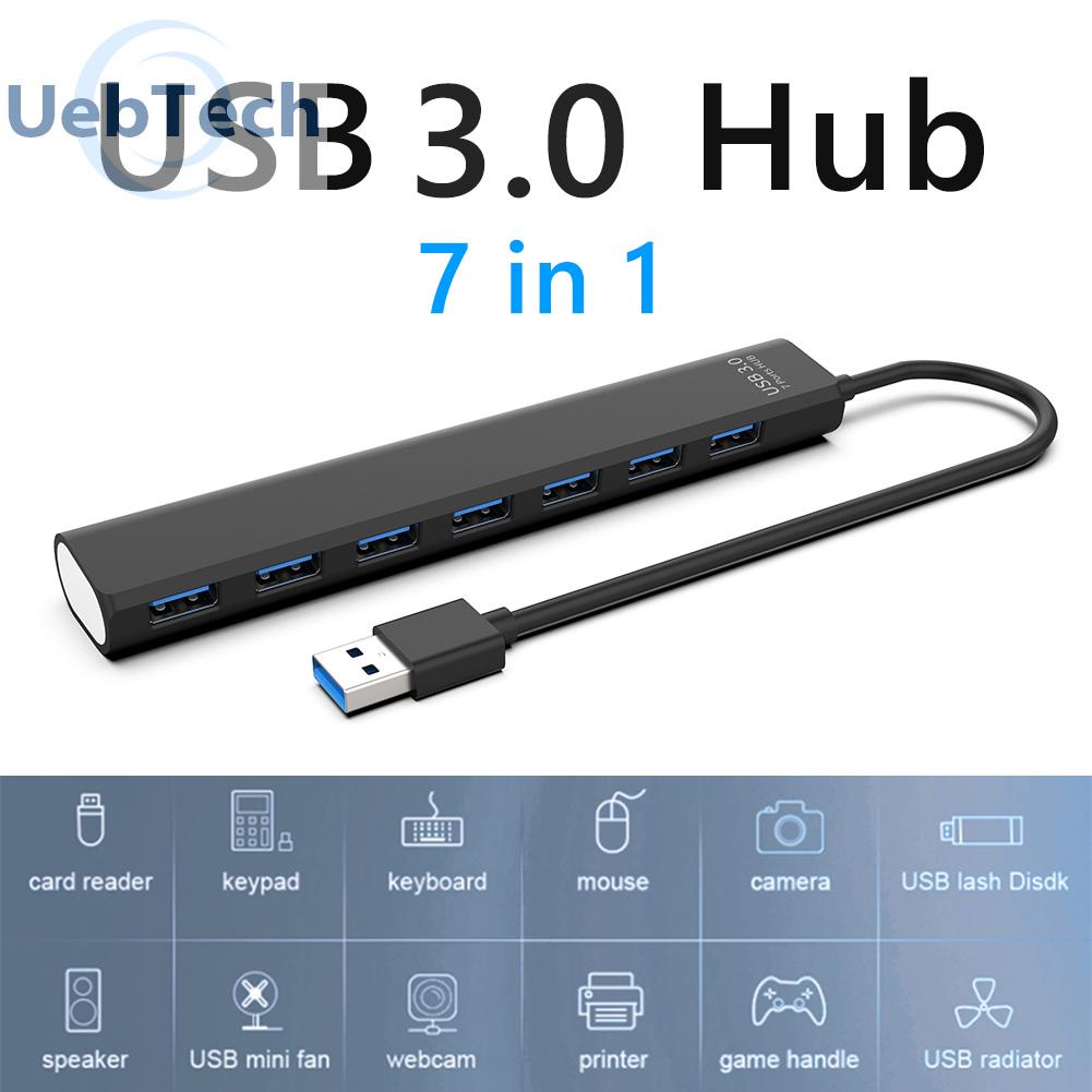 Hub chuyển đổi USB 2.0/ 3.0 chia 7 cổng tốc độ cao 5Gbps mở rộng