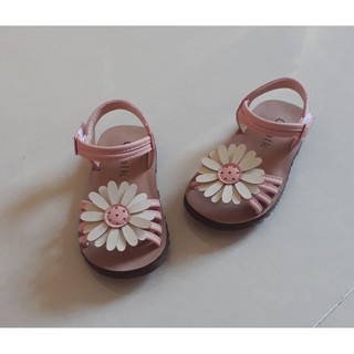 Giày sandal dây kết hoa da cho bé
