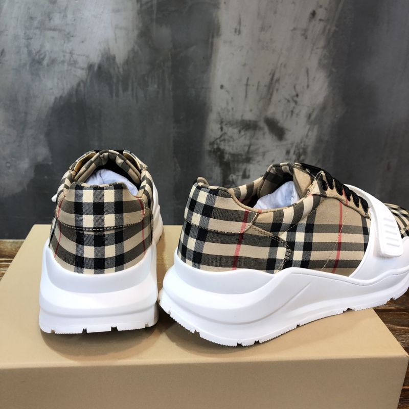 Giày thể thao nam đế cao mặt giày thiết kế họa tiết kẻ caro Burberry BBR