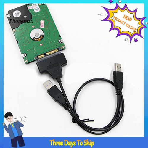 Cáp Chuyển Đổi Usb 2.0 Sang 2.5inch 22 7 + 15 Serial Ata Sata 2.0 Hdd / Ssd