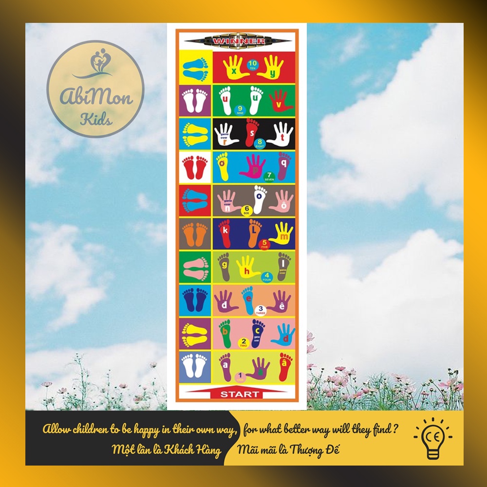 Thảm Vận Động Jumping Mat Cho Bé (kích thước 2m2) ☘️ Montessori cao cấp ✨ (Đồ chơi Giáo Dục - An toàn - Thông minh)