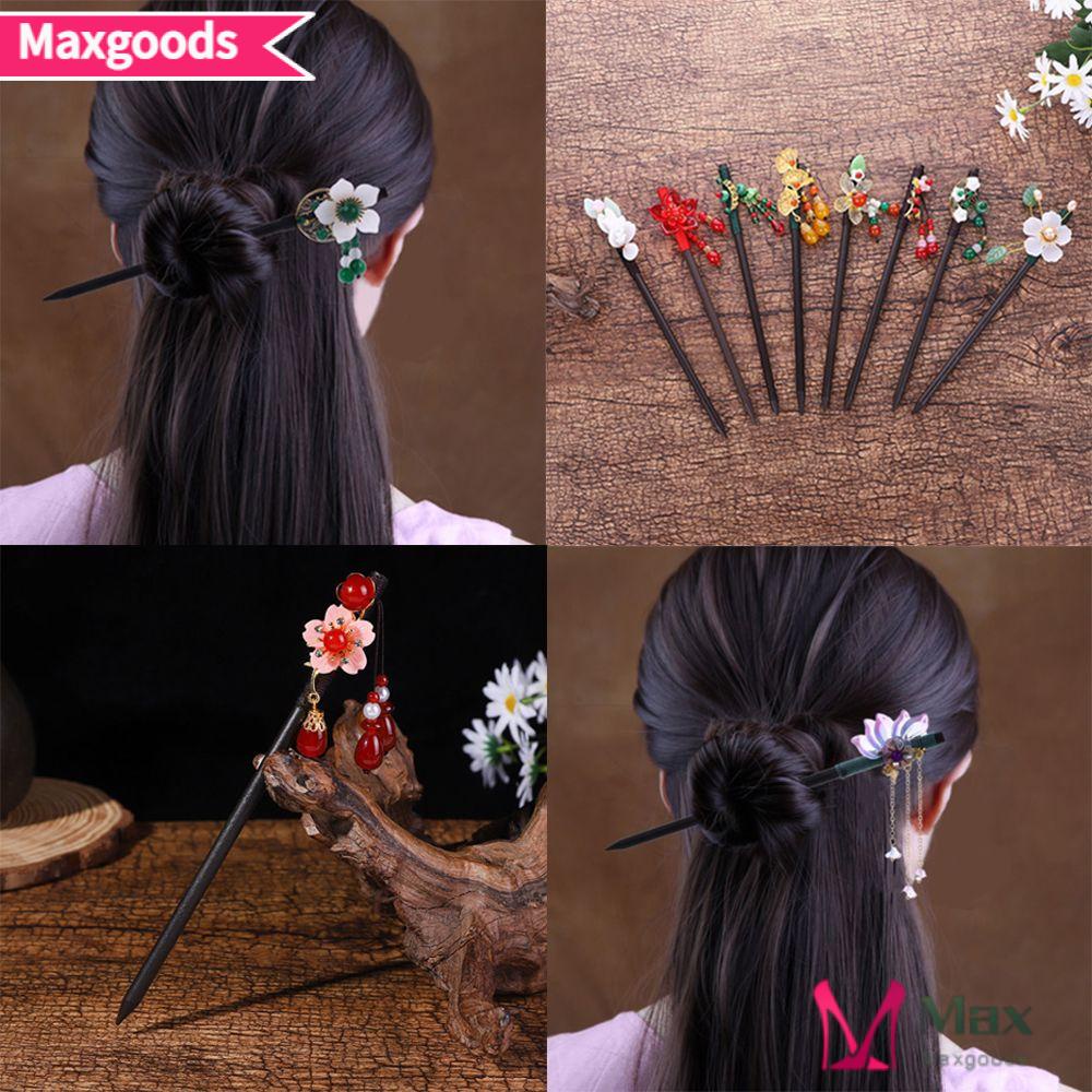 Trâm Cài Tóc Bằng Gỗ Mun Phong Cách Cổ Điển Cho Nữ