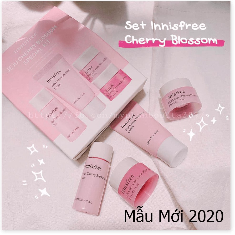 [Mã giảm giá mỹ phẩm chính hãng] SET MINI DƯỠNG TRẮNG CHERRY BLOSSOM