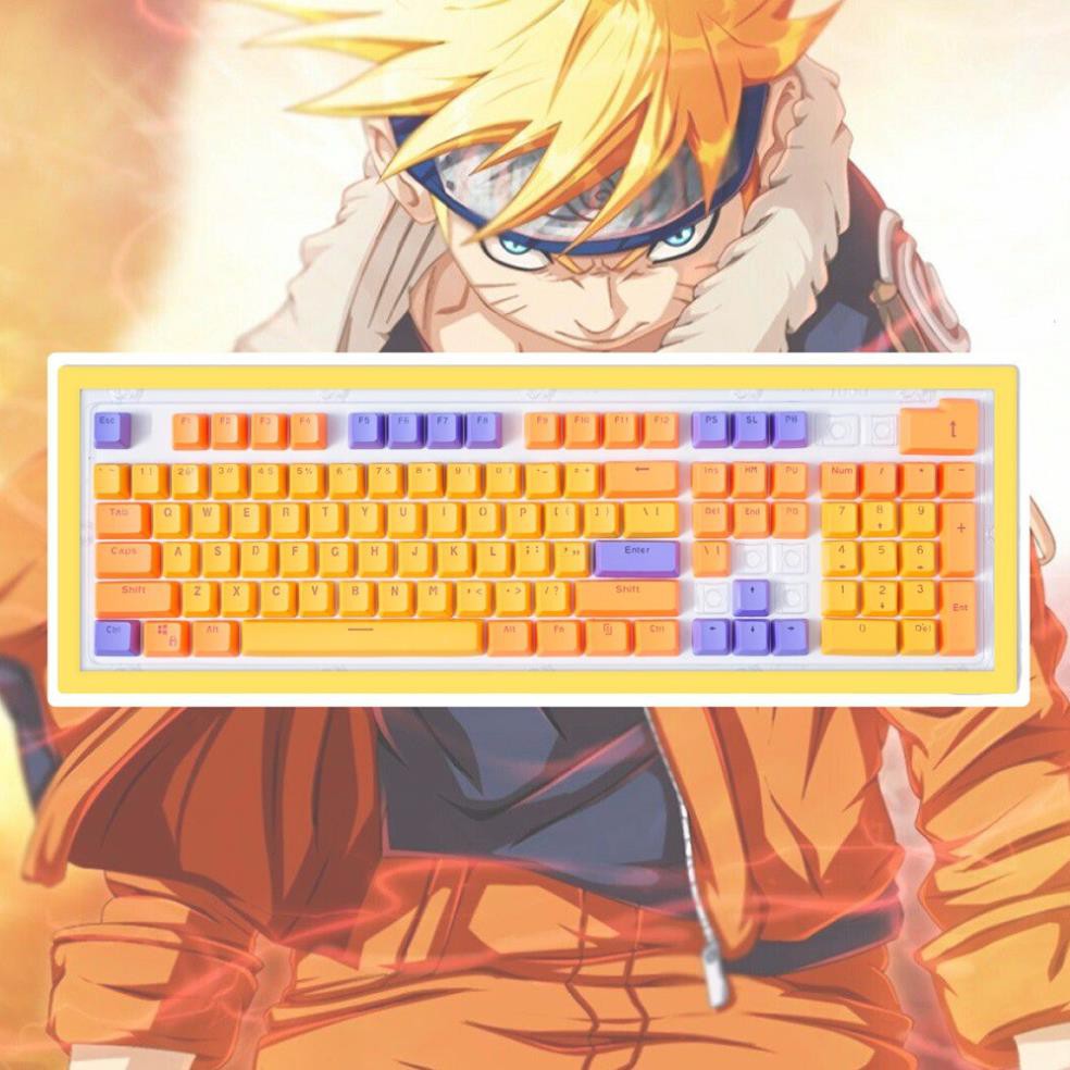 SET KEYCAP PBT DOUBLESHOT 104 PHÍM MIX MÀU XUYÊN LED
