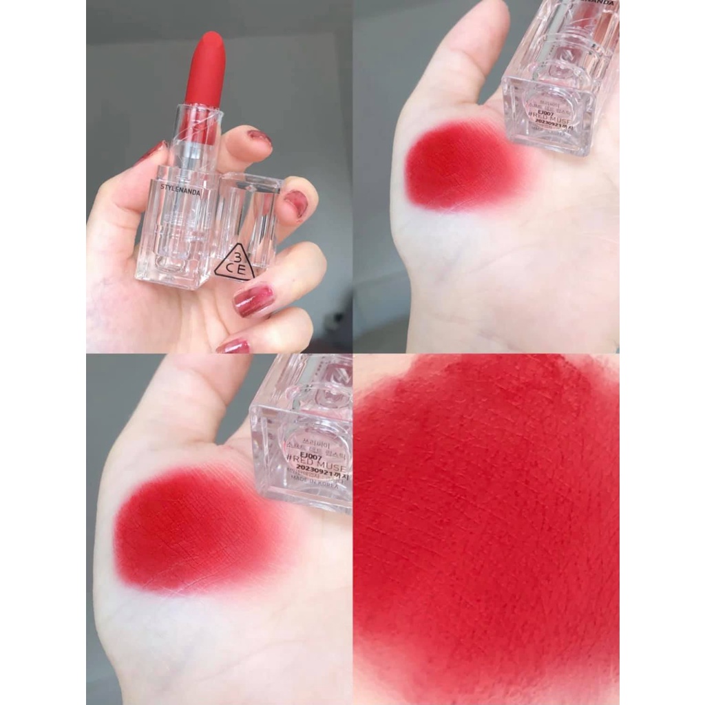 SON THỎI 3CE SOFT MATTE LIPSTICK CLEAR LAYER EDITION VỎ TRONG