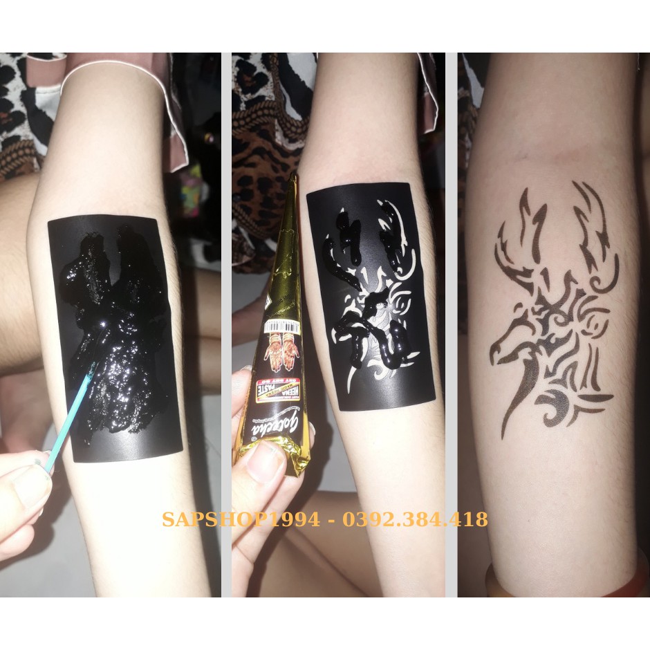 KHUÔN VẼ HENNA DECAL Y13