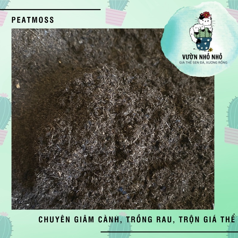 1kg Đất hữu cơ Peatmoss than mùn rêu trộn giá thể trồng rau, cây cảnh, sen đá, xương rồng, gieo hạt - Vườn Nhỏ Nhỏ
