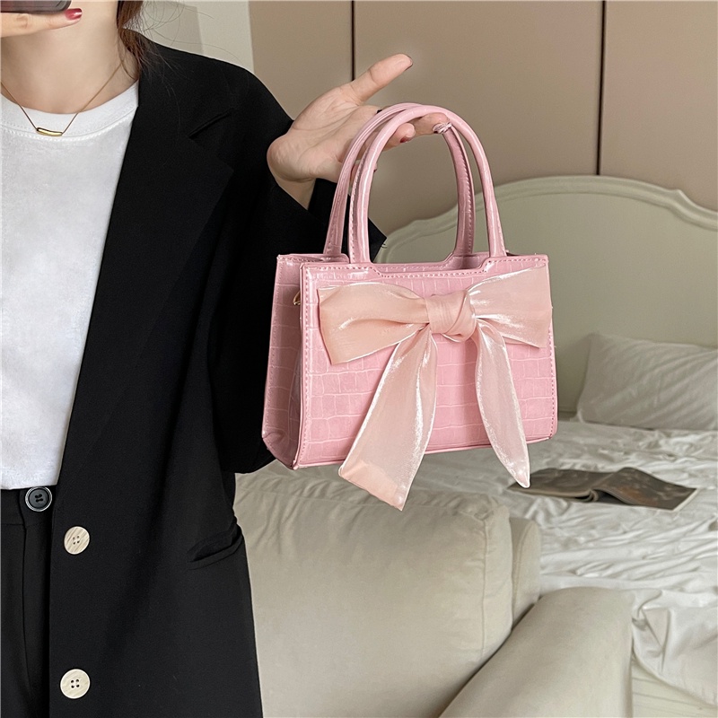 Túi xách vuông IELGY họa tiết nơ xinh xắn