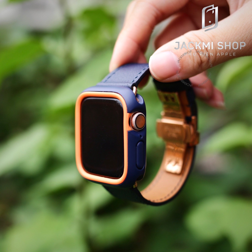 [COMBO 2 MÓN] DÂY DA BÊ EPSOM KHÓA BƯỚM CHO APPLE WATCH + ỐP VIỀN RHINOSHIELD CHO APPLE WATCH (DÂY DA BẢO HÀNH 1 NĂM)