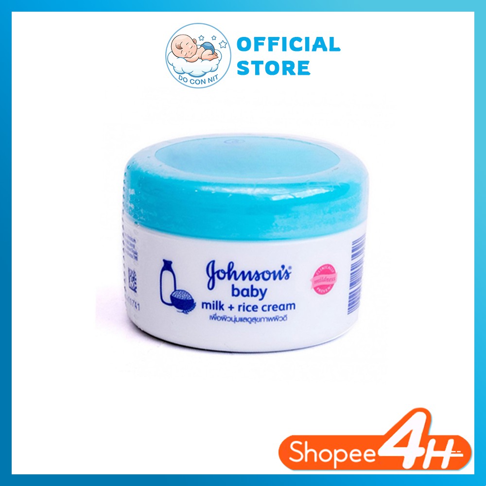 Kem Dưỡng Da Johnson’s Baby milk + rice cream 50g.