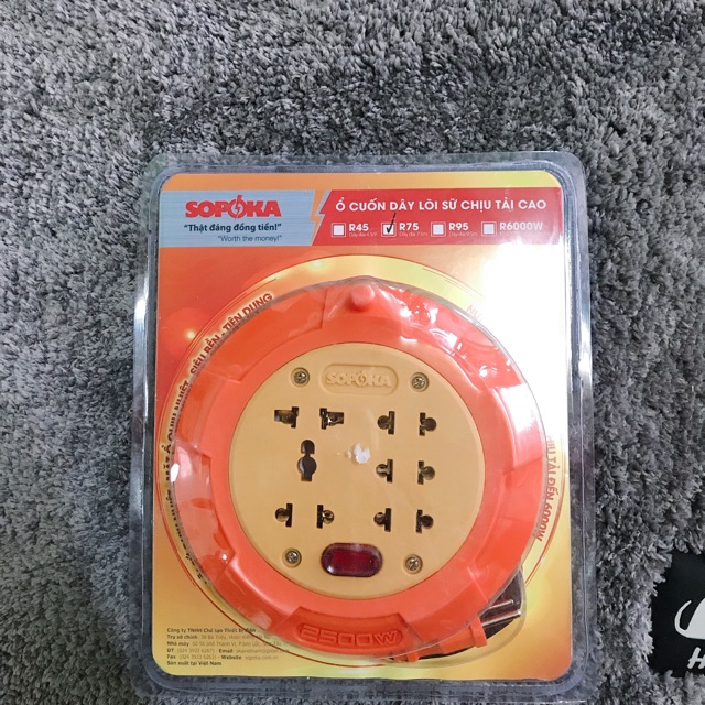 [CHÍNH HÃNG] Ổ SOPOKA  Ổ CUỐN DÂY CHỊU NHIỆT CAO