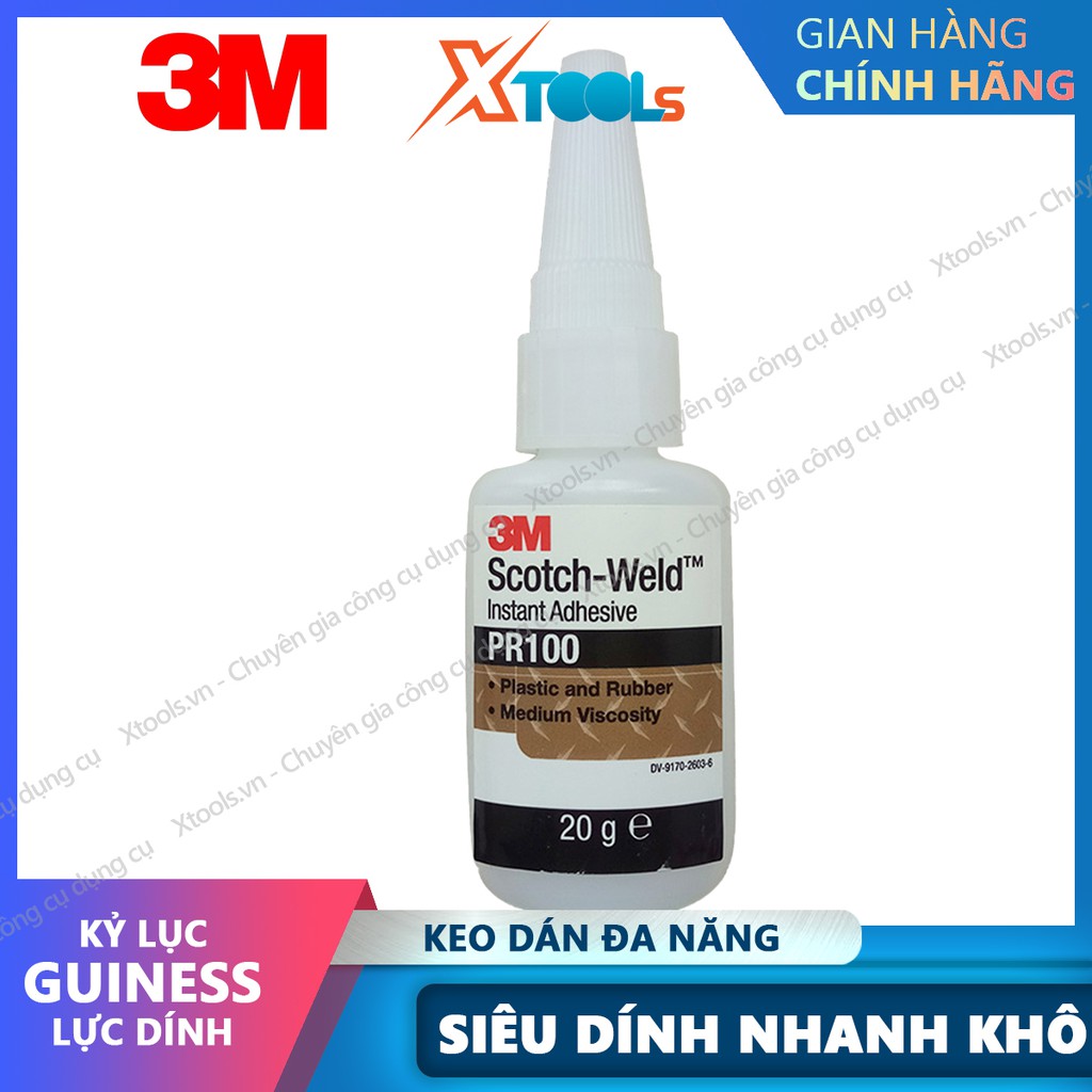 Keo dán đa năng siêu dính 3M PR100 20g dán nhựa, giày dép, thuỷ tinh, gốm sứ, đồ thủ công mỹ nghệ, gỗ, kim loại, cao su