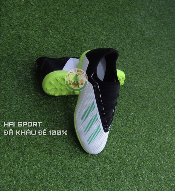Giày đá bóng sân cỏ nhân tạo X18 -Tặng tất -Khâu đế 100% Mới nhất 2020