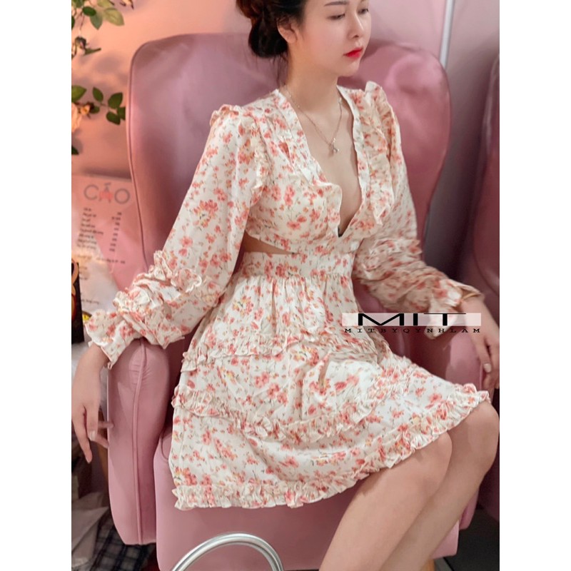 Luca Dress- Đầm váy khoét eo hở lưng tôn dáng