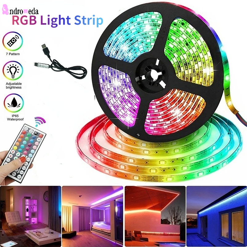 Dây Đèn LED Màu RGB USB Trang Trí 0.5/1/2/3/4m 16 Màu
