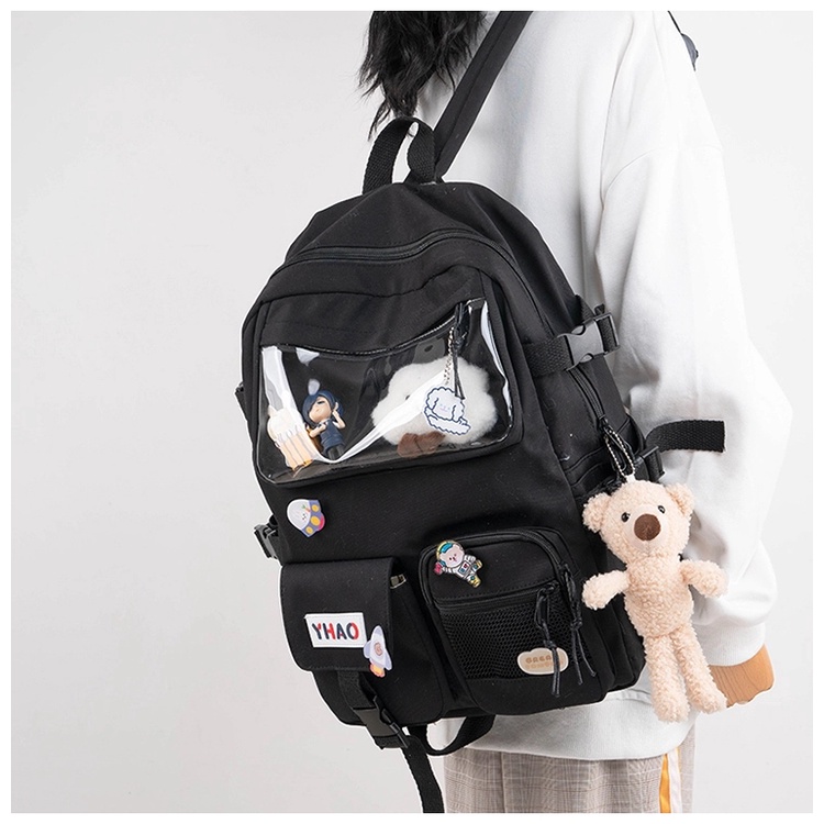 Balo Ulzzang Nam nữ thời trang đi học sinh sinh viên laptop giá rẻ cấp 1 2 3 - Xdia Cute nữ