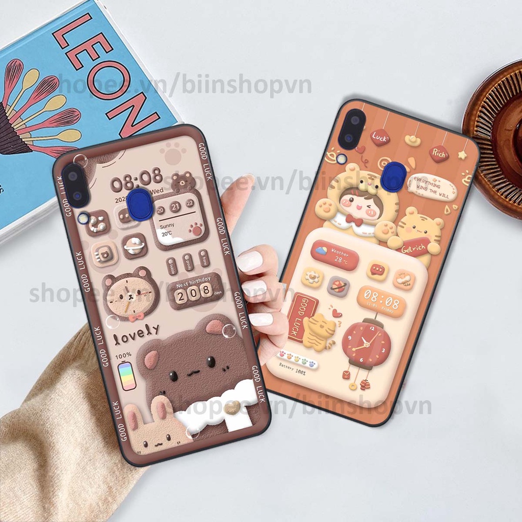 Ốp Samsung M20 / M30 in 3D icon gấu nổi siêu xinh, siêu đáng yêu, cá tính phong cách