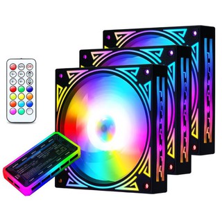 Bộ 3 Fan M9 case quạt tản nhiệt cho máy tính LED RGB 2020 xu hướng mới-vít ( Có video test )
