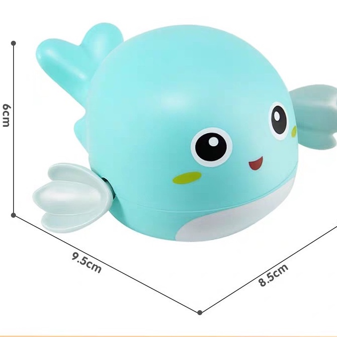 Đồ chơi nhà tắm cá voi xanh bơi lội vặn cót cho bé