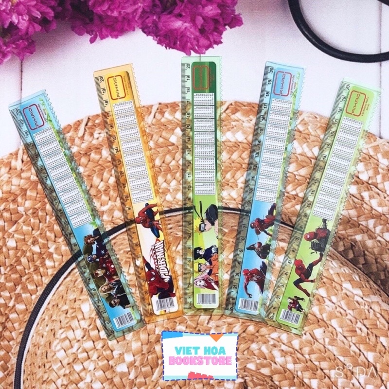 Thước kẻ Aihao có bảng cửu chương 20cm