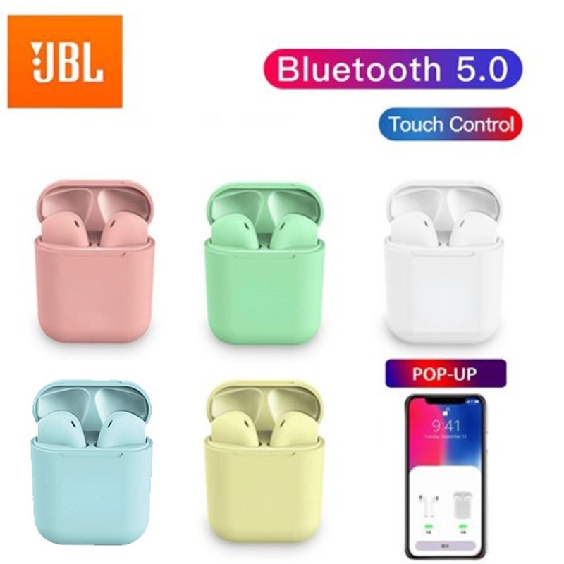 Tai Nghe Bluetooth 5.0 Không Dây i12 Tws Có Micro Cho Android iOS