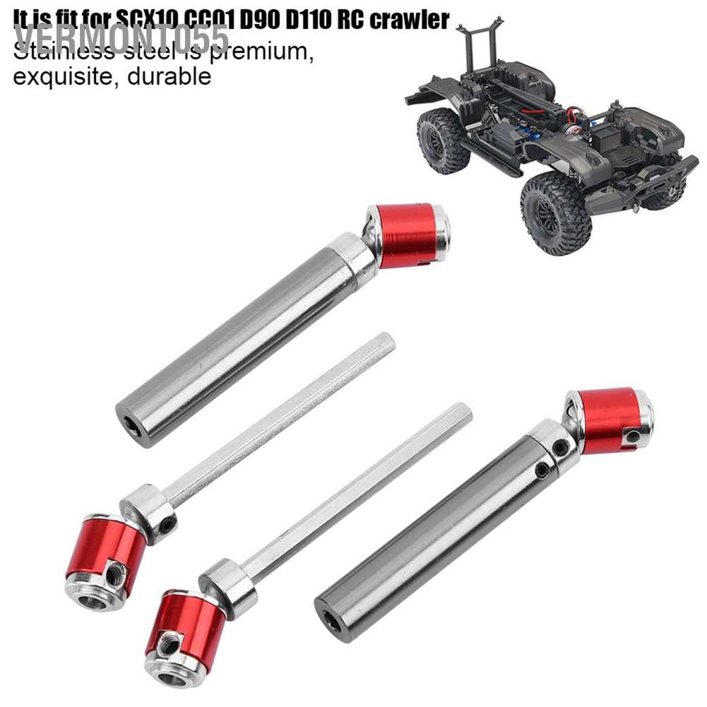 Có thể bán buôn Set 2 trục truyền động nâng cấp phổ thông CVD 110-155mm cho SCX10 CC01 D90 D110 RC Crawler vermont055 Hàng giao ngay