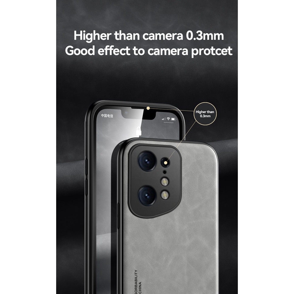 Ốp Điện Thoại TPU Mềm Phối Da PU Chống Sốc Sang Trọng Cho Oppo Find X5 Pro Find X3 Pro