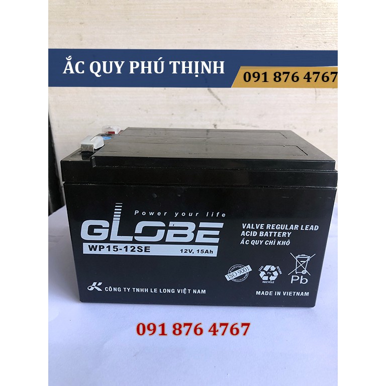 Ắc quy lưu điện Globe 12v - 15Ah WP15-12SE