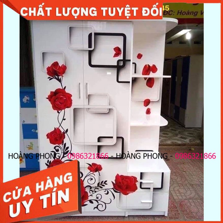 Tủ quần áo in 3D đẹp TPHCM - Tủ nhựa đài loan cao cấp - (1m22 x 1m85) - Miễn phí vận chuyển Bảo hành 2 năm tận nơi