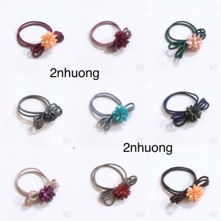 buộc cột tóc nơ hoa CÚC thun chun nịt buộc (màu ngẫu nhiên)